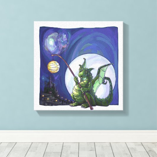 Dragon Watch Art Canvas Afdruk (Insitu (Houten vloer))