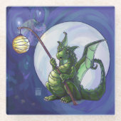 Dragon Watch Art Glazen Onderzetter (Voorkant)