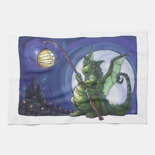 Dragon Watch Art Theedoek (Horizontaal)