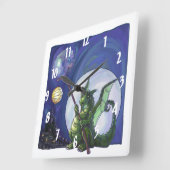 Dragon Watch Art Vierkante Klok (Hoek)
