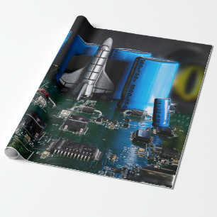 Dragon Watching Space Shuttle gelanceerd Cadeaupapier