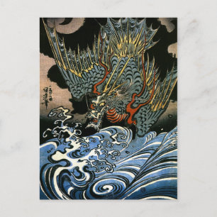Dragon & Water Spirit Kuniyoshi Briefkaart