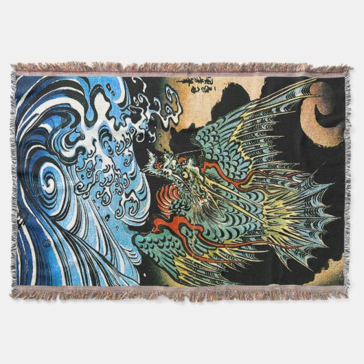 Dragon & Water Spirit Kuniyoshi Deken (Voorkant)