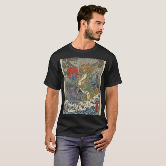Dragon Waves T-shirt (Voorkant volledig)