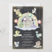 Dragon Whimsical magisch verjaardagsfeestje Kaart (Voorkant)