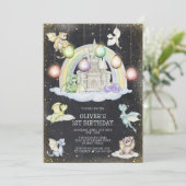 Dragon Whimsical magisch verjaardagsfeestje Kaart (Staand voorkant)