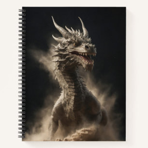 Dragon Wild Animal Elegant Dramatische Portretkuns Notitieboek