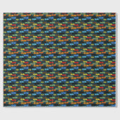 Dragon Wing Blue Flight Fantasy Cadeaupapier (Vlak)