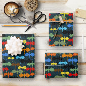 Dragon Wing Blue Flight Fantasy Inpakpapier Vel