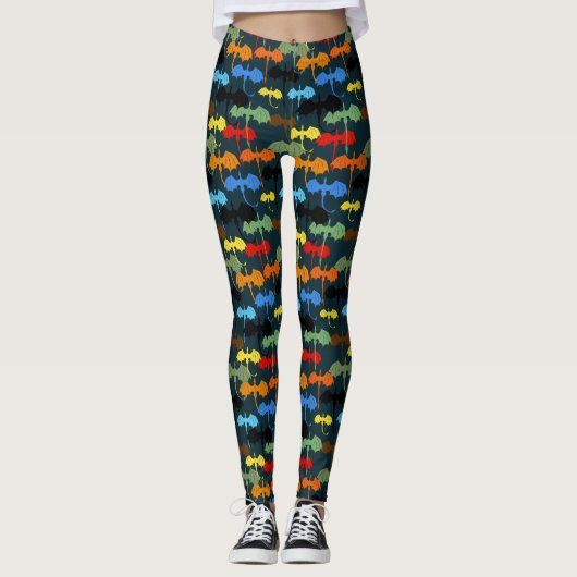 Dragon Wing Blue Flight Fantasy Leggings (Voorkant)