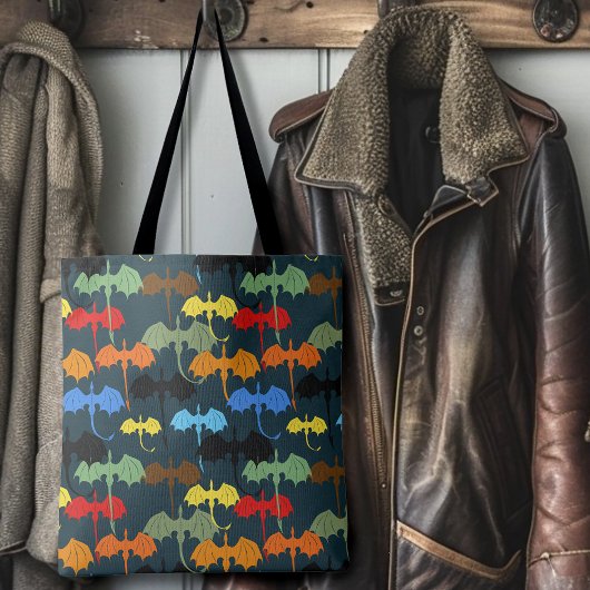 Dragon Wing Blue Flight Fantasy Tote Bag