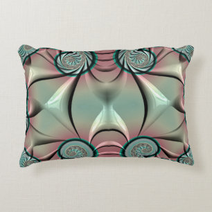 ~DRAGON WINGS Green Pink ~ Fractal Design ~ Accent Kussen