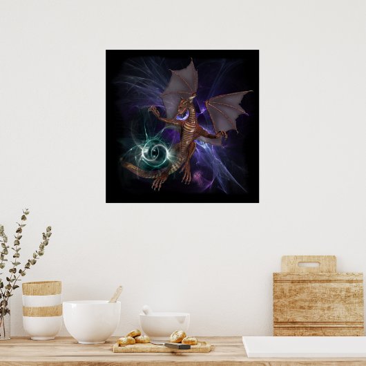 Dragon wish Poster (Keuken)
