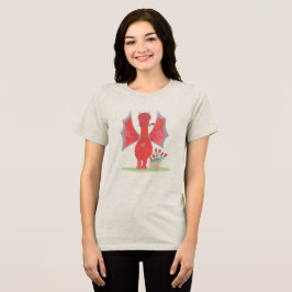 Dragon with Red Roses Tri-Blend Shirt