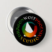 Dragon Wolf Phoenix Studio Knop Ronde Button 7,6 Cm (Voorkant /achterkant)