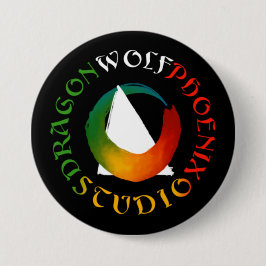 Dragon Wolf Phoenix Studio Knop Ronde Button 7,6 Cm