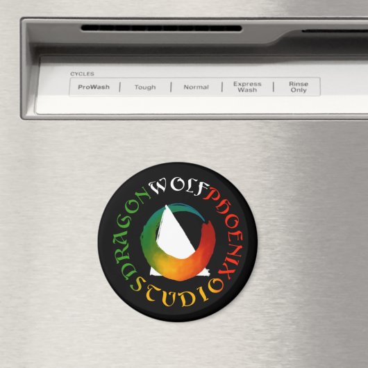 Dragon Wolf Phoenix Studio Magnet (Insitu (Vaatwasser))