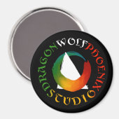 Dragon Wolf Phoenix Studio Magnet (Voorkant / Achterkant)