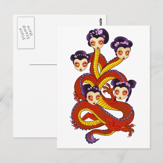 Dragon Women Briefkaart (Voorkant / Achterkant)