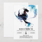 Dragon Wonderland Kids Verjaardag Kaart (Voorkant / Achterkant)