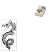 Dragon Wood Art Stamp Rubberstempel (Gestempeld)