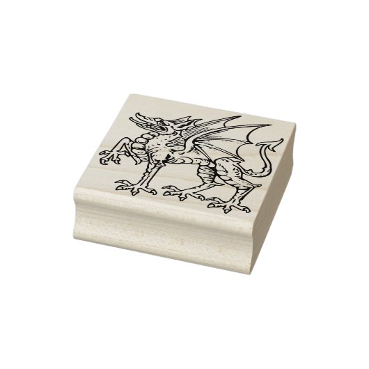 Dragon Wood Art Stamp Rubberstempel (Stempel)