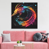 Dragon world canvas afdruk (Insitu (Woonkamer))