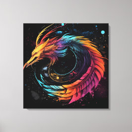 Dragon world canvas afdruk