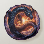 Dragon World – The Realm of Fire and Magic´3 Rond Kussen (Achterkant)