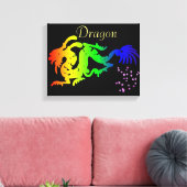 Dragon Wrapped Canvas (Insitu (Woonkamer))