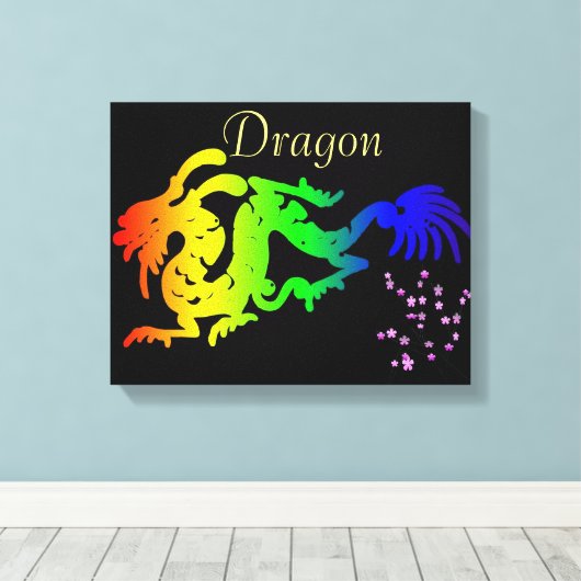 Dragon Wrapped Canvas Afdruk (Insitu (Houten vloer))