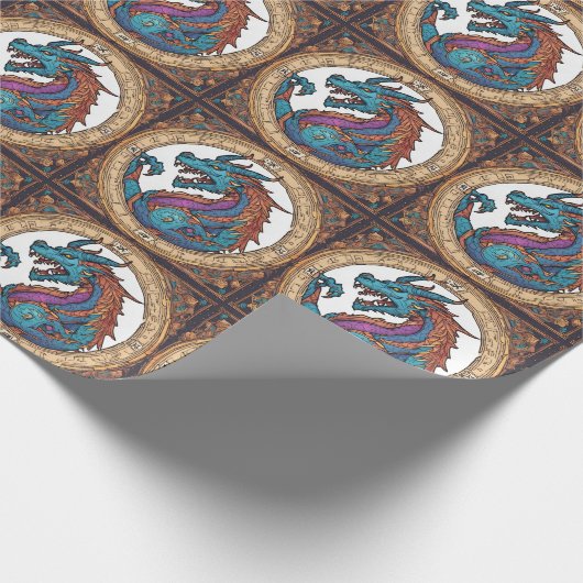 Dragon Wrapping Paper Cadeaupapier (Hoek)