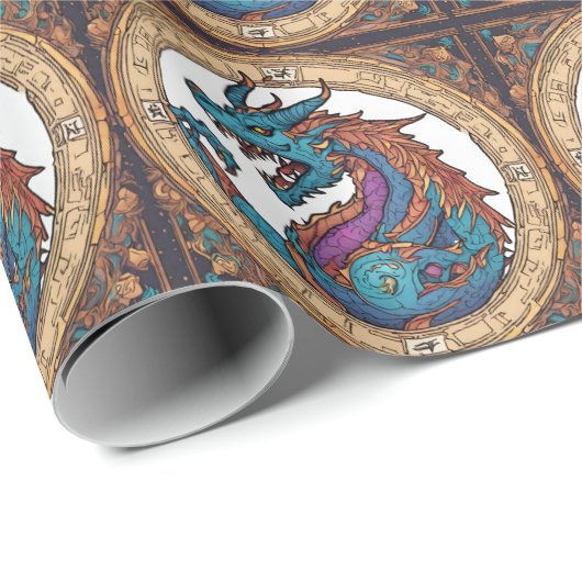 Dragon Wrapping Paper Cadeaupapier (Rol Hoek)