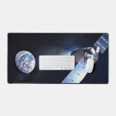 Dragon XL ruimtevaartuig met planeet Aarde op afst Bureaumat (Keyboard & Muis)