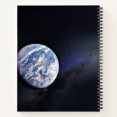 Dragon XL ruimtevaartuig met planeet Aarde op afst Notitieboek (Achterkant)