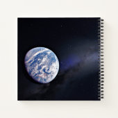 Dragon XL ruimtevaartuig met planeet Aarde op afst Notitieboek (Achterkant)