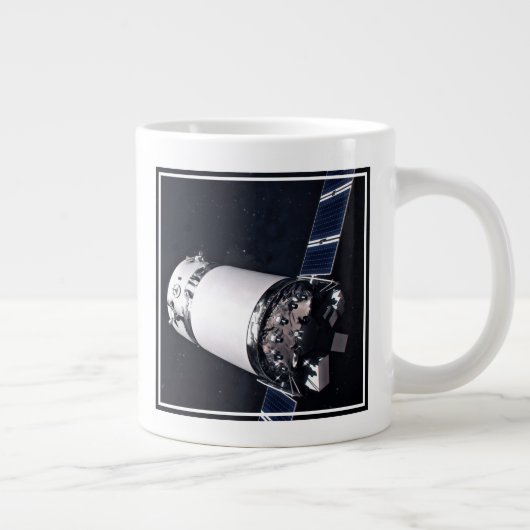 Dragon XL ruimtevaartuig nadert een maan gateway. Grote Koffiekop (Rechts)