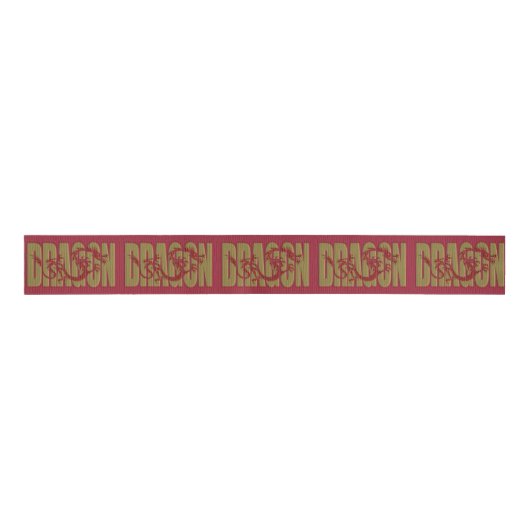 dragon year - goud grosgrain lint (Voorkant)