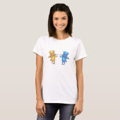 Dragon Yellow Blue Dragon Fairy Tale Fantasy T-shirt (Voorkant volledig)