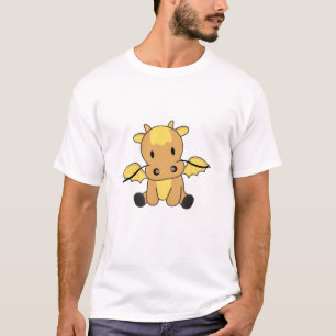 Dragon Yellow Fairy Tale Fantasy Cute Animals T-shirt