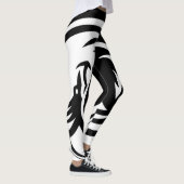 Dragon Yin en Yang in zwart-wit Leggings (Rechts)