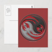 Dragon Yin-Yang Briefkaart (Voorkant / Achterkant)