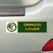Dragon Yin Yang Bumpersticker (Op auto)