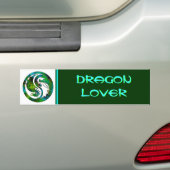 Dragon Yin Yang Bumpersticker (Op auto)