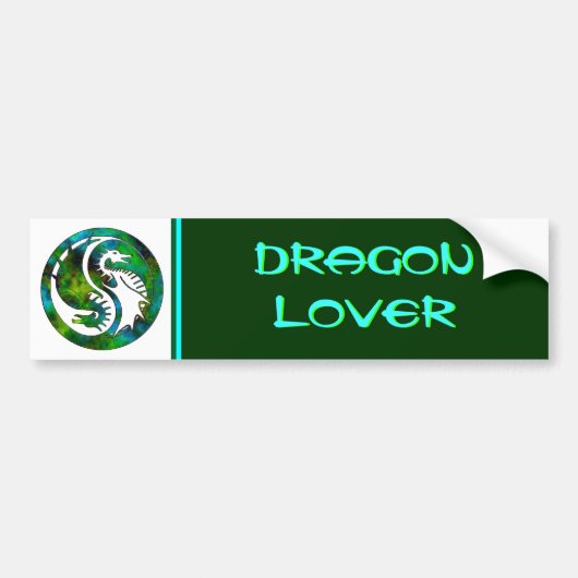 Dragon Yin Yang Bumpersticker (Voorkant)