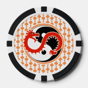 dragon yin yang pokerchips