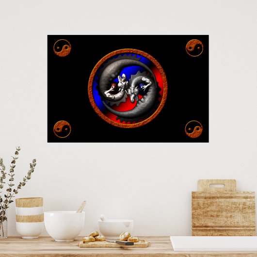 Dragon Yin-Yang Poster (Keuken)