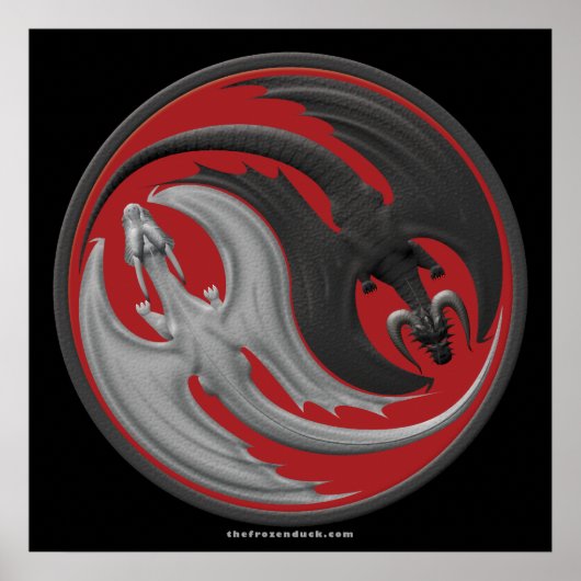 Dragon Yin-Yang Poster (Voorkant)