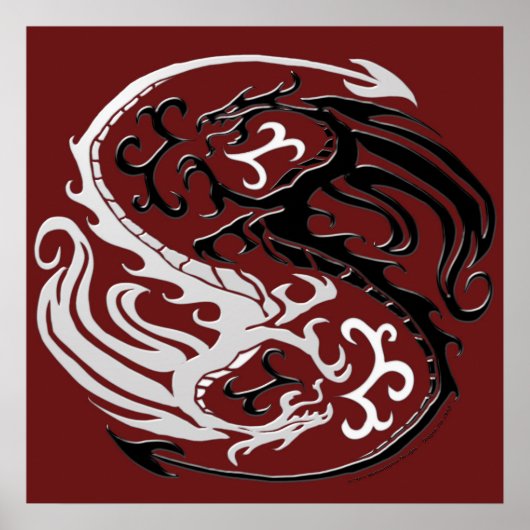 Dragon Yin Yang Print (Voorkant)