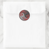 Dragon Yin-Yang Ronde Sticker (Tas)